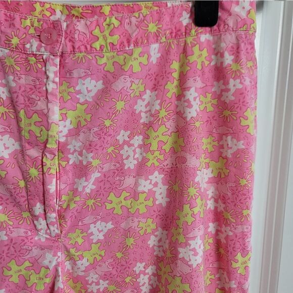 VINTAGE LILLY PULITZER Hippo Print Pants - Picture 2 of 13